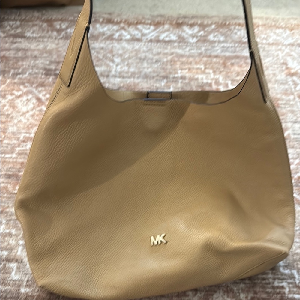 Michael Kors Tan Shoulder Bag with Slouchy Silhouette